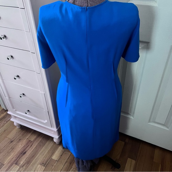 Stella McCartney Blue Shift Darted Knee Length Dress 44/10 - Picture 6 of 13